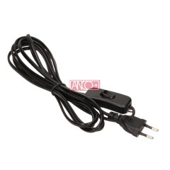 Cable with cord switch+Euro plug, 2m