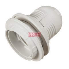 Lamp holder with ring E27, white