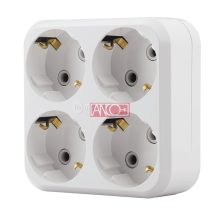 Square Type Quartet Schuko adapter