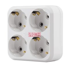 Square Type Quartet Schuko adapter