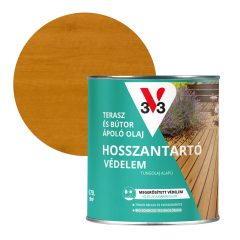   V33 Terasz és kerti bútor ápoló olaj 0,75l, Világos tölgy