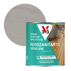   V33 Terasz és kerti bútor ápoló olaj 0,75l, félig áttetsző, Szürke