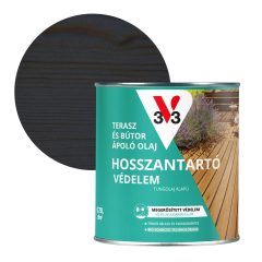   V33 Terasz és kerti bútor ápoló olaj 0,75l, félig áttetsző, Antracit