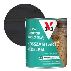   V33 Terasz és kerti bútor ápoló olaj 2,5l, félig áttetsző, Antracit