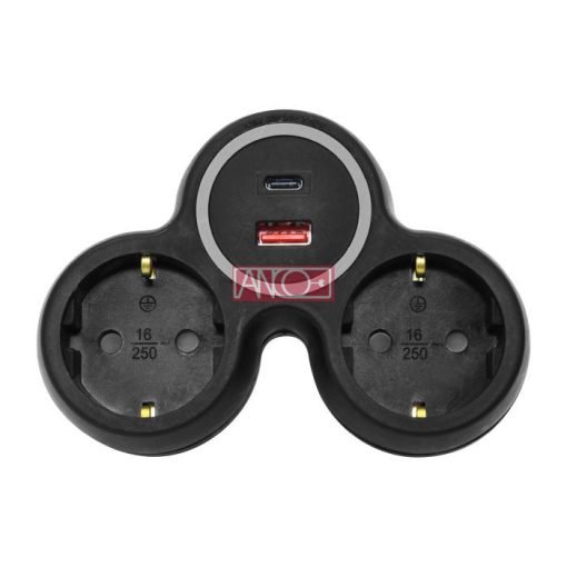 2-way adaptor with USB charger