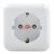 Austin grounding socket, white