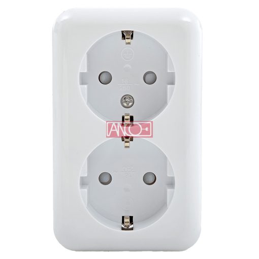 Austin 2-es földelt dugalj, falon kívüli