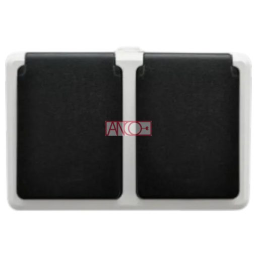 Athens outdoor grounding double socket