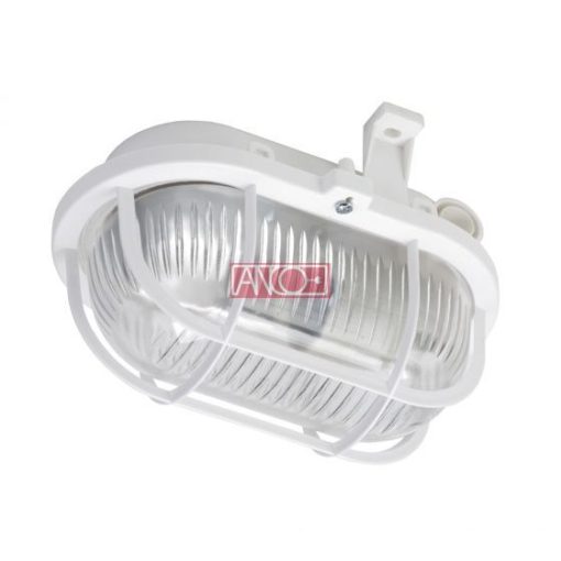Oval bulkhead plastic , white