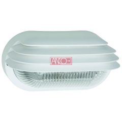 Plastic oval lamp, white, 60W