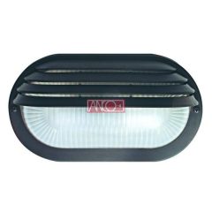 Plastic oval lamp, black, 60W