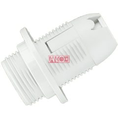 Lamp holder with ring E14, white