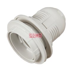 Lamp holder with 2 ring, E27, white