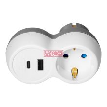 Splitter with  A+C USB charger