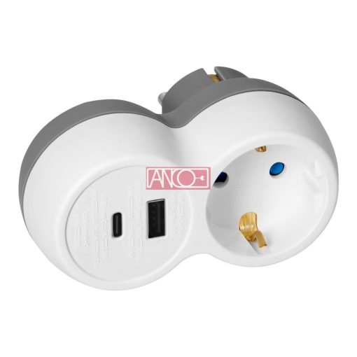 Splitter with  A+C USB charger