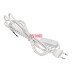 Cable with cord switch+Euro plug, 2m