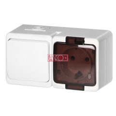 Junior kapcsoló + földelt dugalj, IP44