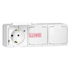 Junior 3-as földelt dugalj, IP44