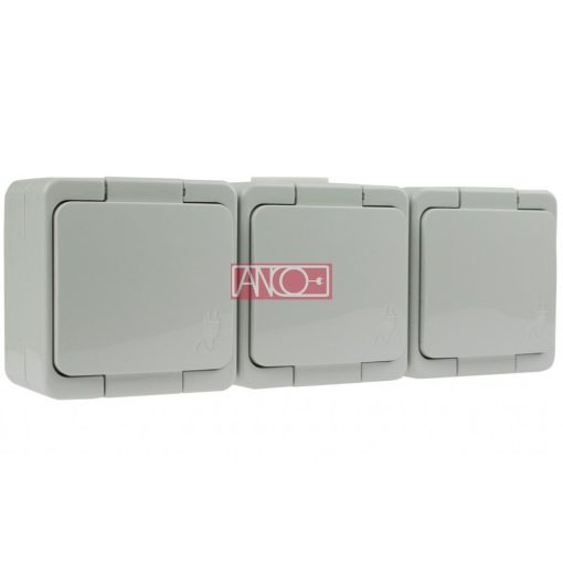 Junior 3-as földelt dugalj, IP44