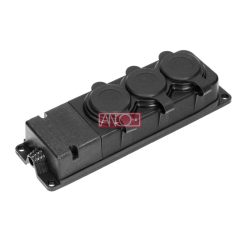 3 extension sockets, rubber, IP44