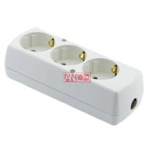 Cordless table socket 3-way