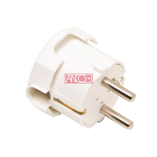 Grounding plug lateral, white