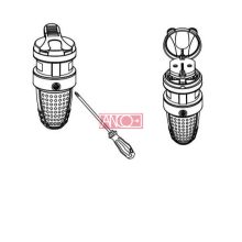 Földelt gumi dugalj fedéllel, IP44