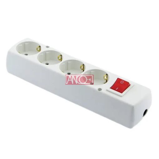 Table socket 4-way, without cable