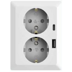 Olympic dugaszolóaljzat 2 USB csatlakozóval