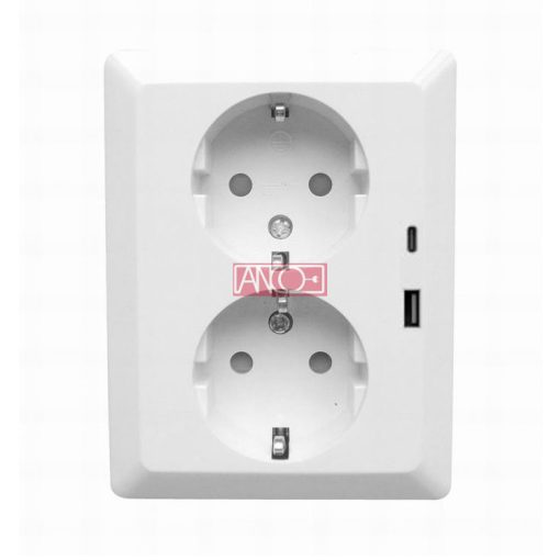 Olympic socket with A+C USB chargers