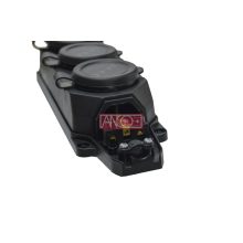 3-way extension socket, rubber, IP44
