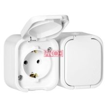 Hydra+ 2-es földelt dugalj, IP54