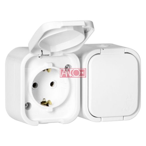 Hydra+ 2-es földelt dugalj, IP54