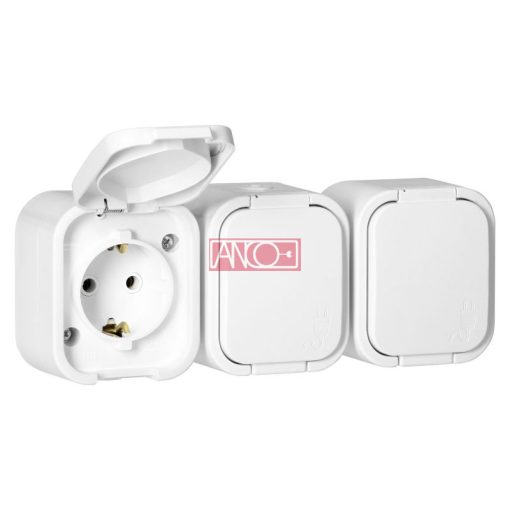 Hydra+ 3-as földelt dugalj, IP54