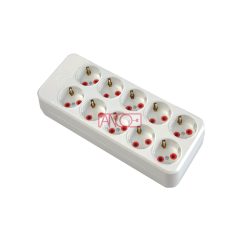 Grounding table socket 10 outlets, white