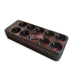 Grounding table socket 10 outlets, black