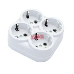 Cordless table socket 4-way