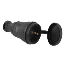 Földelt gumi dugalj fedéllel, IP44