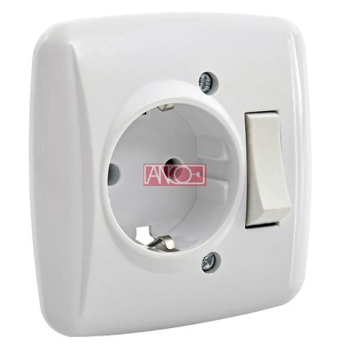 Flush-mounted switch socket