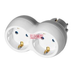 2-way adaptor, white-grey