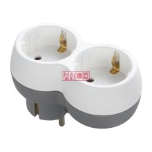 2-way adaptor, white-grey