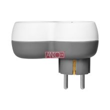 2-way adaptor, white-grey