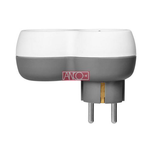 2-way adaptor, white-grey