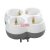 4-way adaptor, white-grey