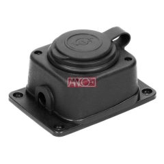 1 extension socket, rubber, IP44