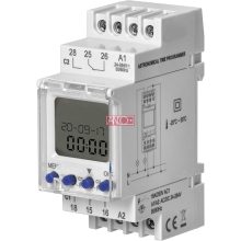 Digitális időkapcsoló, heti, 2 csatornás