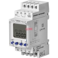 Digitális időkapcsoló, heti, 2 csatornás