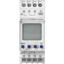 Digitális időkapcsoló, heti, 2 csatornás