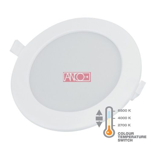 LED panel 18W, round, recessed