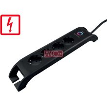 Table socket 4-way with switch, 2m